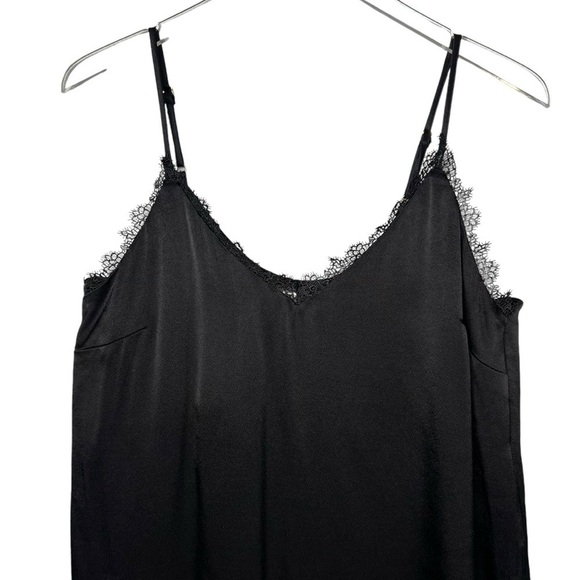 Floreat Loved By Anthropologie Dark Romantic Lace Trim Women’s Silky Cami Sz M - Picture 3 of 11
